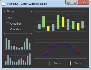 MockupUI - Clipart widget example